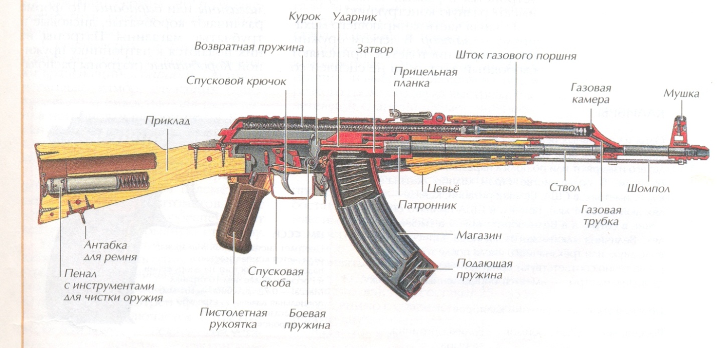 Основные элементы магазина ак отмеченные цифрами на рисунке