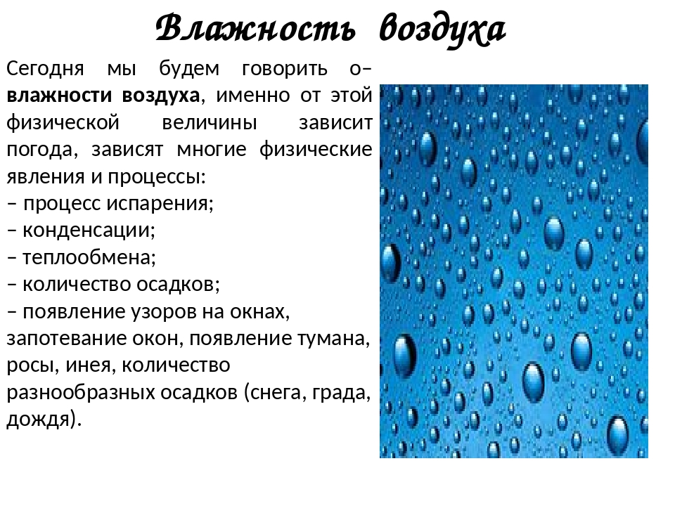 Влажность воздуха 8 класс презентация