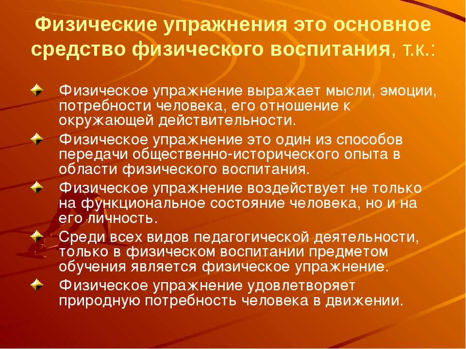 Основные формы и виды физических упражнений презентация