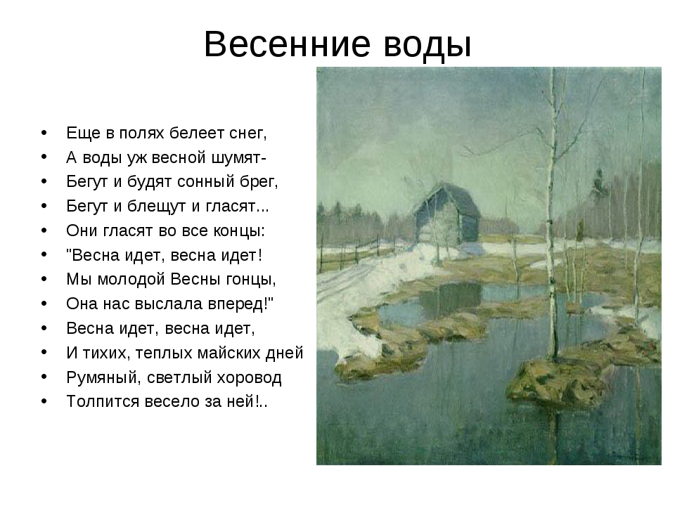 Еще в полях белеет снег а воды уж весной шумят схема предложения