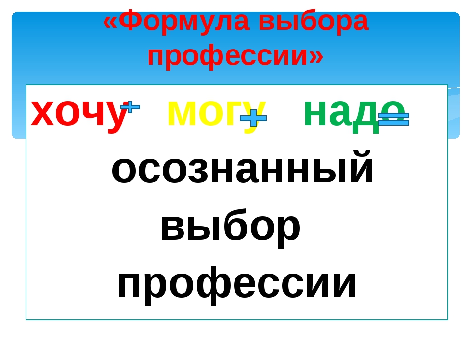 Формула выбор