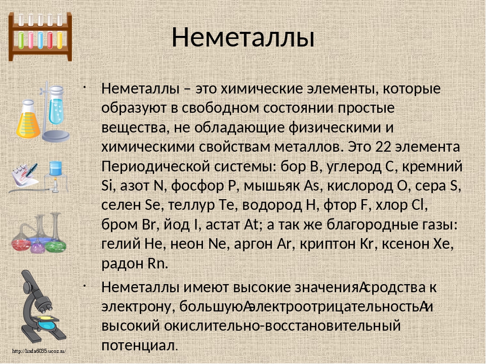 Презентация на тему неметаллы