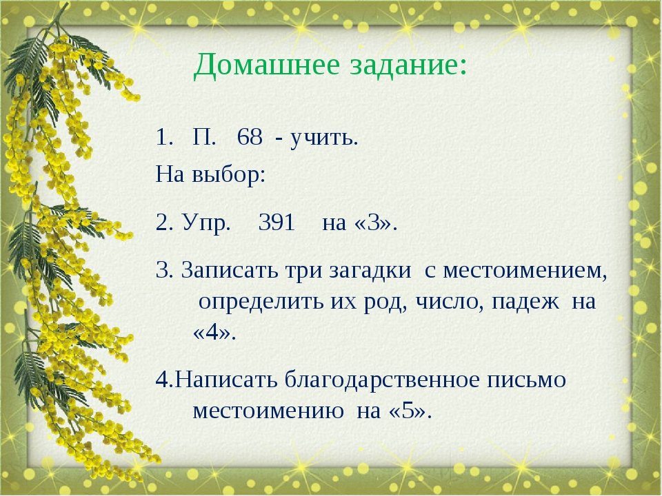 Знаменательные и местоименные части речи 6 класс презентация