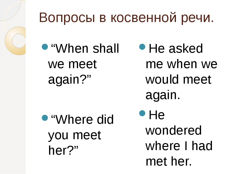 Косвенная речь презентация 8 класс английский