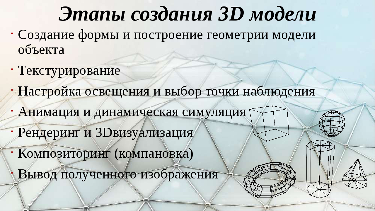 Как называется построение изображения трехмерных объектов и сцены