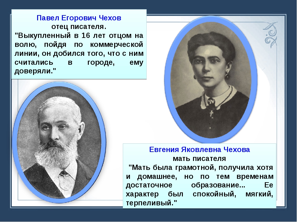 А п чехов отец. Отец Чехова был.