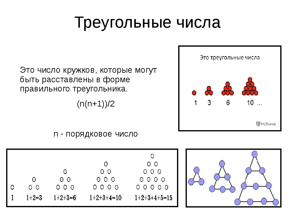 Треугольные числа презентация