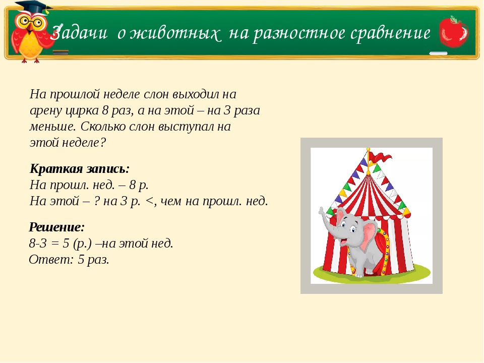 Разностное сравнение 3 класс. Задачи на разностное сравнение 3 класс.