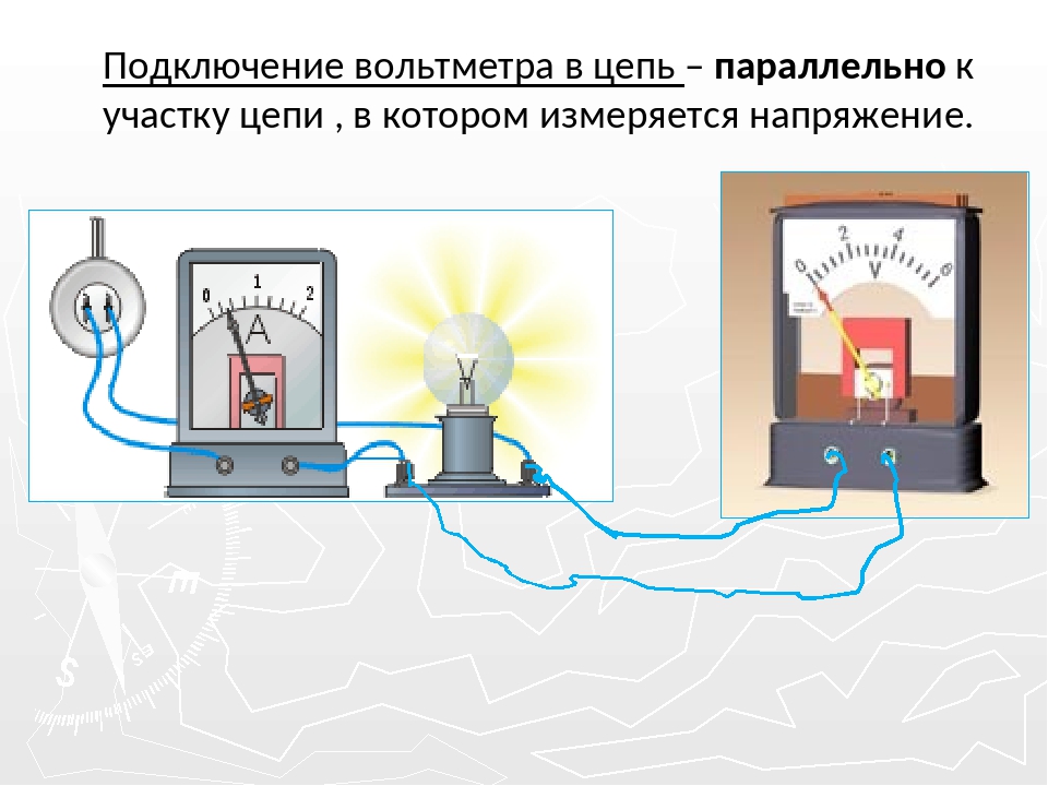 Схема включения амперметра в электрическую цепь