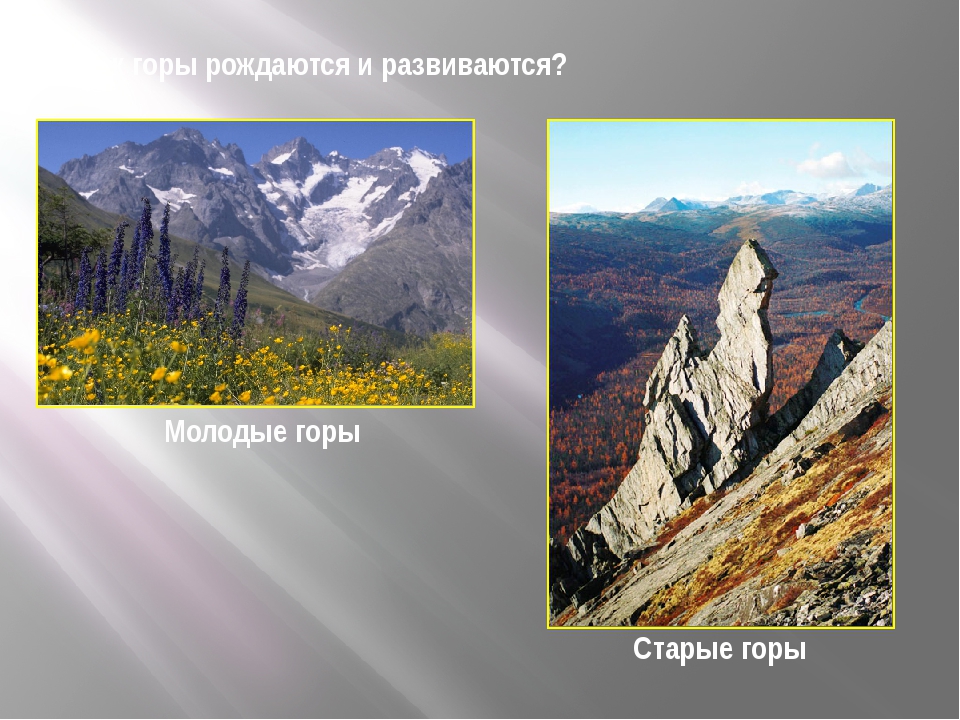 Гор родился. Молодые горы. Молодые горы и старые горы. Молодые горы примеры. Горы 6 класс.