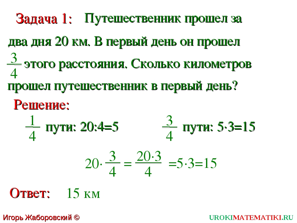 Нахождение дроби от числа 4 класс перспектива презентация