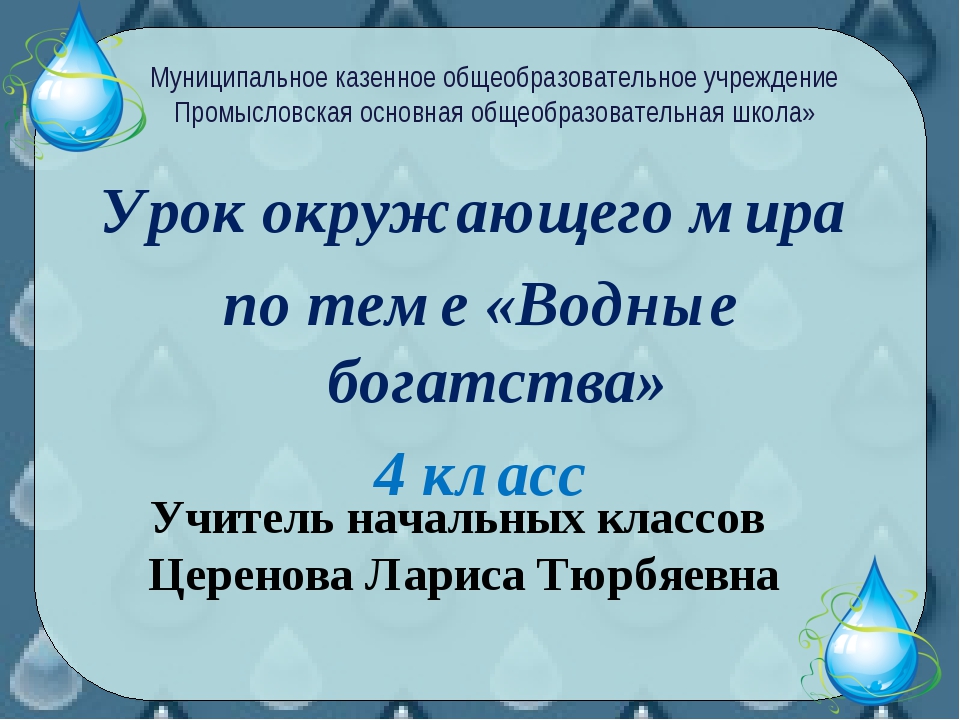 Водные богатства 2 класс окружающий мир презентация